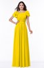 ColsBM Thalia Yellow Mature A-line Zipper Chiffon Floor Length Plus Size Bridesmaid Dresses