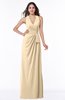 ColsBM Alma Apricot Gelato Elegant A-line Halter Sleeveless Zipper Chiffon Plus Size Bridesmaid Dresses