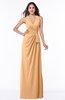 ColsBM Alma Apricot Elegant A-line Halter Sleeveless Zipper Chiffon Plus Size Bridesmaid Dresses