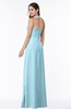 ColsBM Alma Aqua Elegant A-line Halter Sleeveless Zipper Chiffon Plus Size Bridesmaid Dresses