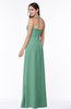 ColsBM Alma Beryl Green Elegant A-line Halter Sleeveless Zipper Chiffon Plus Size Bridesmaid Dresses