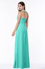 ColsBM Alma Blue Turquoise Elegant A-line Halter Sleeveless Zipper Chiffon Plus Size Bridesmaid Dresses