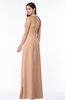 ColsBM Alma Burnt Orange Elegant A-line Halter Sleeveless Zipper Chiffon Plus Size Bridesmaid Dresses