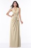 ColsBM Alma Champagne Elegant A-line Halter Sleeveless Zipper Chiffon Plus Size Bridesmaid Dresses
