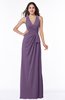 ColsBM Alma Chinese Violet Elegant A-line Halter Sleeveless Zipper Chiffon Plus Size Bridesmaid Dresses