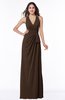 ColsBM Alma Copper Elegant A-line Halter Sleeveless Zipper Chiffon Plus Size Bridesmaid Dresses