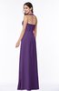 ColsBM Alma Dark Purple Elegant A-line Halter Sleeveless Zipper Chiffon Plus Size Bridesmaid Dresses