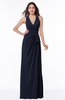 ColsBM Alma Dark Sapphire Elegant A-line Halter Sleeveless Zipper Chiffon Plus Size Bridesmaid Dresses