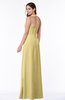 ColsBM Alma Gold Elegant A-line Halter Sleeveless Zipper Chiffon Plus Size Bridesmaid Dresses