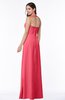 ColsBM Alma Guava Elegant A-line Halter Sleeveless Zipper Chiffon Plus Size Bridesmaid Dresses