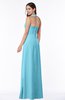 ColsBM Alma Light Blue Elegant A-line Halter Sleeveless Zipper Chiffon Plus Size Bridesmaid Dresses