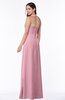 ColsBM Alma Light Coral Elegant A-line Halter Sleeveless Zipper Chiffon Plus Size Bridesmaid Dresses