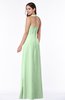 ColsBM Alma Light Green Elegant A-line Halter Sleeveless Zipper Chiffon Plus Size Bridesmaid Dresses