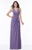 ColsBM Alma Lilac Elegant A-line Halter Sleeveless Zipper Chiffon Plus Size Bridesmaid Dresses