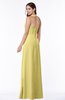 ColsBM Alma Misted Yellow Elegant A-line Halter Sleeveless Zipper Chiffon Plus Size Bridesmaid Dresses