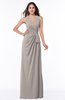 ColsBM Alma Mushroom Elegant A-line Halter Sleeveless Zipper Chiffon Plus Size Bridesmaid Dresses