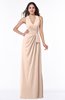 ColsBM Alma Peach Puree Elegant A-line Halter Sleeveless Zipper Chiffon Plus Size Bridesmaid Dresses