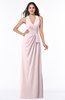 ColsBM Alma Petal Pink Elegant A-line Halter Sleeveless Zipper Chiffon Plus Size Bridesmaid Dresses