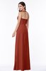 ColsBM Alma Rust Elegant A-line Halter Sleeveless Zipper Chiffon Plus Size Bridesmaid Dresses