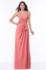 ColsBM Alma Shell Pink Elegant A-line Halter Sleeveless Zipper Chiffon Plus Size Bridesmaid Dresses