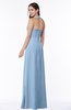 ColsBM Alma Sky Blue Elegant A-line Halter Sleeveless Zipper Chiffon Plus Size Bridesmaid Dresses