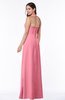 ColsBM Alma Watermelon Elegant A-line Halter Sleeveless Zipper Chiffon Plus Size Bridesmaid Dresses