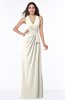 ColsBM Alma Whisper White Elegant A-line Halter Sleeveless Zipper Chiffon Plus Size Bridesmaid Dresses