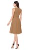 ColsBM Melissa Light Brown Sexy V-neck Sleeveless Chiffon Knee Length Plus Size Bridesmaid Dresses