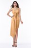 ColsBM Brylee Apricot Modern One Shoulder Sleeveless Half Backless Ruching Plus Size Bridesmaid Dresses