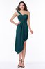 ColsBM Brylee Blue Green Modern One Shoulder Sleeveless Half Backless Ruching Plus Size Bridesmaid Dresses