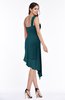 ColsBM Brylee Blue Green Modern One Shoulder Sleeveless Half Backless Ruching Plus Size Bridesmaid Dresses