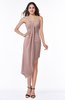 ColsBM Brylee Blush Pink Modern One Shoulder Sleeveless Half Backless Ruching Plus Size Bridesmaid Dresses