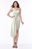 ColsBM Brylee Cream Modern One Shoulder Sleeveless Half Backless Ruching Plus Size Bridesmaid Dresses