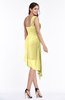 ColsBM Brylee Daffodil Modern One Shoulder Sleeveless Half Backless Ruching Plus Size Bridesmaid Dresses