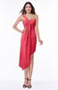ColsBM Brylee Guava Modern One Shoulder Sleeveless Half Backless Ruching Plus Size Bridesmaid Dresses