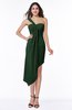 ColsBM Brylee Hunter Green Modern One Shoulder Sleeveless Half Backless Ruching Plus Size Bridesmaid Dresses