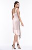 ColsBM Brylee Light Pink Modern One Shoulder Sleeveless Half Backless Ruching Plus Size Bridesmaid Dresses