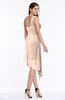 ColsBM Brylee Peach Puree Modern One Shoulder Sleeveless Half Backless Ruching Plus Size Bridesmaid Dresses