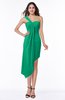 ColsBM Brylee Pepper Green Modern One Shoulder Sleeveless Half Backless Ruching Plus Size Bridesmaid Dresses