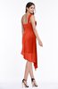 ColsBM Brylee Persimmon Modern One Shoulder Sleeveless Half Backless Ruching Plus Size Bridesmaid Dresses