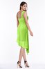 ColsBM Brylee Sharp Green Modern One Shoulder Sleeveless Half Backless Ruching Plus Size Bridesmaid Dresses