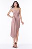 ColsBM Brylee Silver Pink Modern One Shoulder Sleeveless Half Backless Ruching Plus Size Bridesmaid Dresses