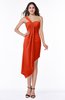 ColsBM Brylee Tangerine Tango Modern One Shoulder Sleeveless Half Backless Ruching Plus Size Bridesmaid Dresses