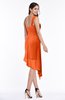 ColsBM Brylee Tangerine Modern One Shoulder Sleeveless Half Backless Ruching Plus Size Bridesmaid Dresses