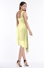 ColsBM Brylee Wax Yellow Modern One Shoulder Sleeveless Half Backless Ruching Plus Size Bridesmaid Dresses