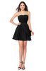 ColsBM Noelle Black Elegant A-line Strapless Sleeveless Zip up Sequin Plus Size Bridesmaid Dresses