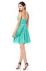 ColsBM Noelle Blue Turquoise Elegant A-line Strapless Sleeveless Zip up Sequin Plus Size Bridesmaid Dresses