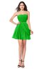 ColsBM Noelle Classic Green Elegant A-line Strapless Sleeveless Zip up Sequin Plus Size Bridesmaid Dresses