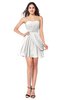 ColsBM Noelle Cloud White Elegant A-line Strapless Sleeveless Zip up Sequin Plus Size Bridesmaid Dresses