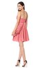 ColsBM Noelle Coral Elegant A-line Strapless Sleeveless Zip up Sequin Plus Size Bridesmaid Dresses